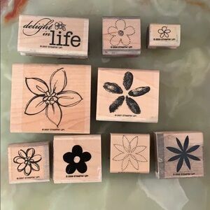 Stamp in’ Up! Clean/used rubber block stamp set